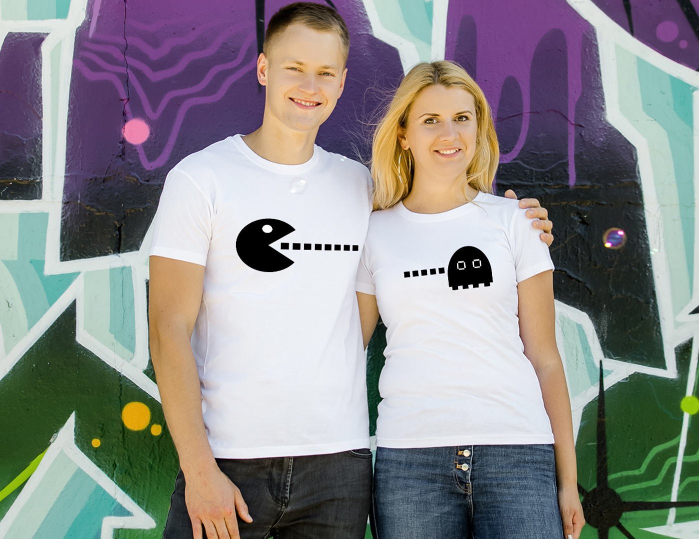 Couple t-shirts Pacman Couple t-shirts Pacman
