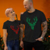 Couple t-shirts Red And Green