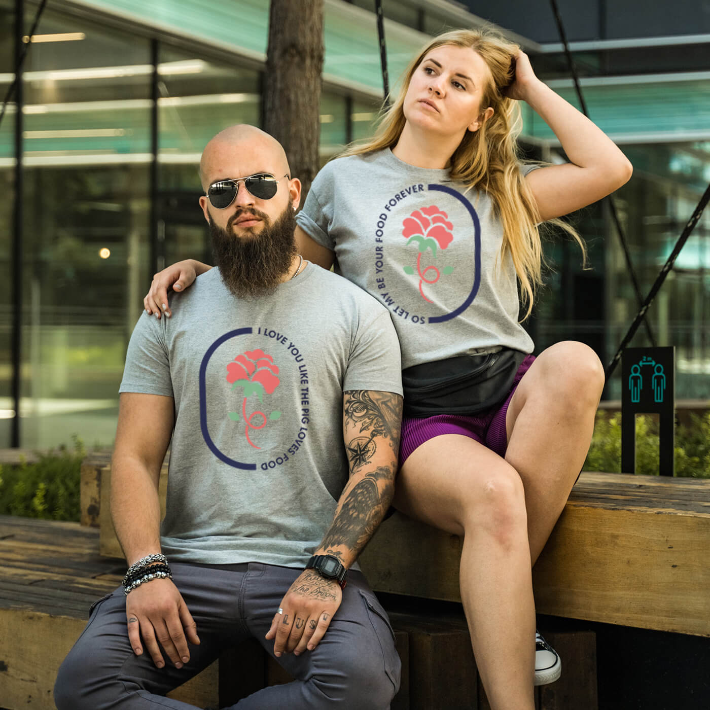Couple t-shirts Roseate Pigtail Couple t-shirts Roseate Pigtail