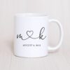 Custom Initials And Heart Mug