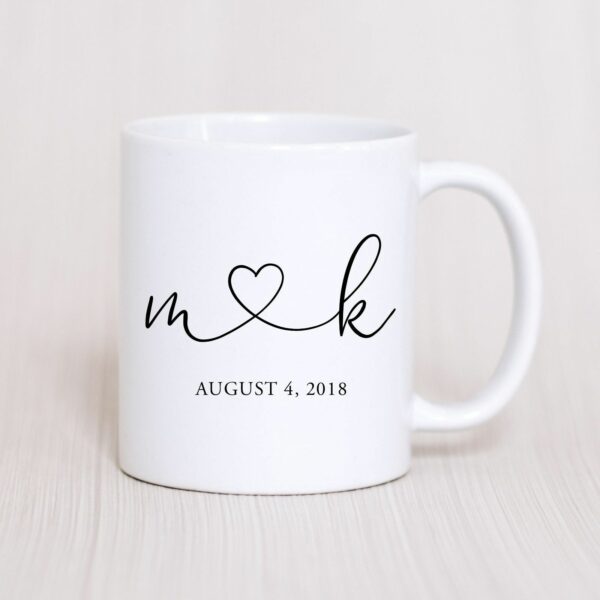 Custom Initials And Heart Mug