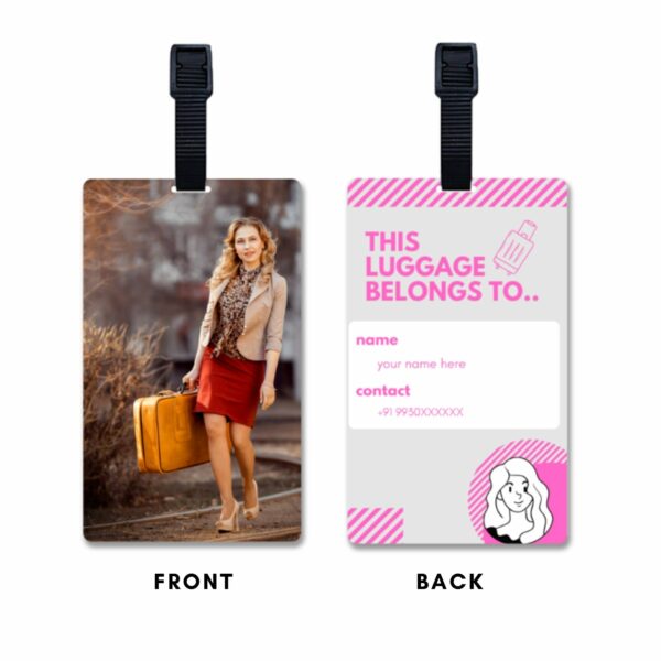 Customizable Front & Back Printed Luggage Tag