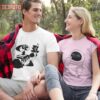 Cute Walle And Eve Pixar Cartoon Couple Matching Valentine T-Shirt