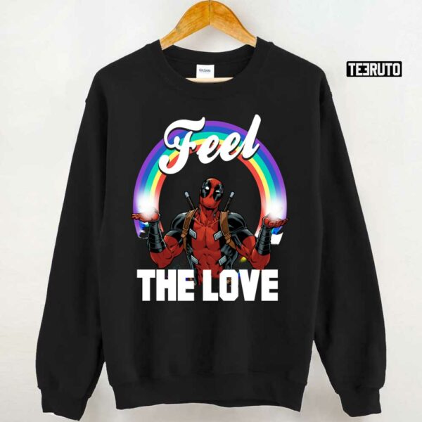 Deadpool’s Feel The Love Full Rainbow Arch Unisex T-Shirt
