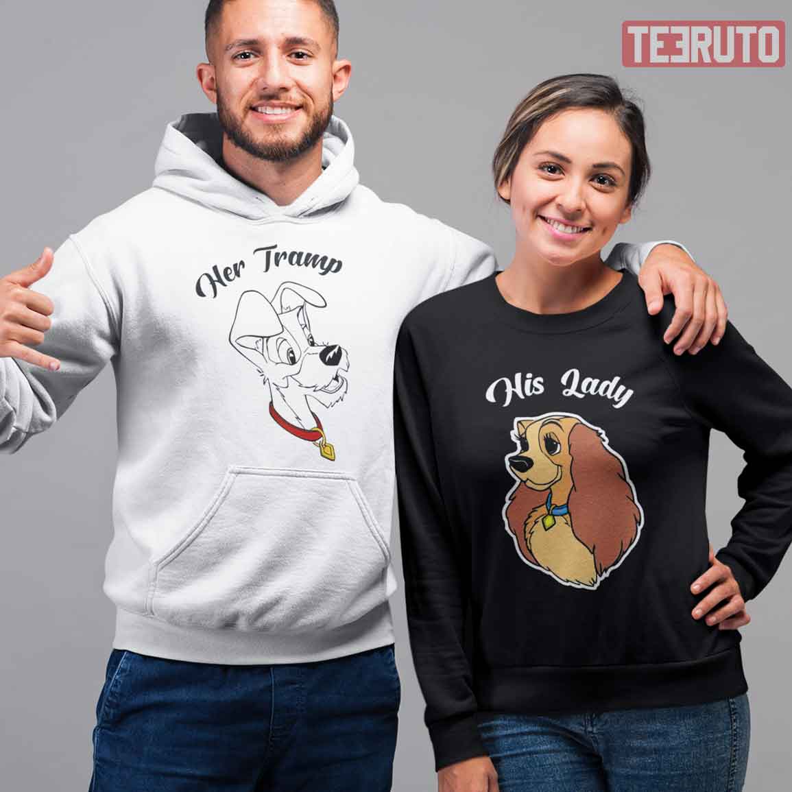 Disney Lady And The Tramp Spaghetti Couple Valentine Matching Sweatshirt Disney Lady And The Tramp Spaghetti Couple Valentine Matching Sweatshirt
