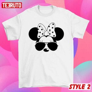 Disney Minnie And Mickey Sun Glasses Couple Matching Valentine T Shirt 3