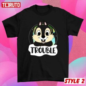 Double Trouble Chip And Dale Couple Matching Valentine T Shirt 3
