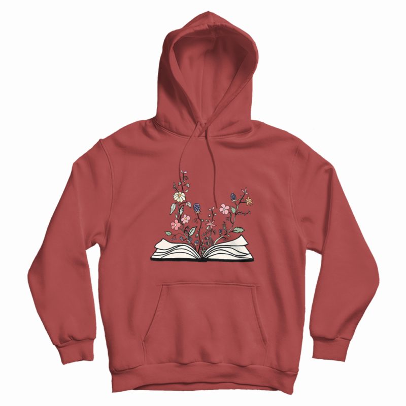Flowers Growing From Book Best Hoodie Flowers Growing From Book Best Hoodie