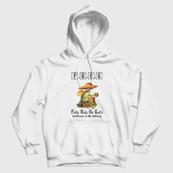 Frog Fully Rely On God’s Indifference To My Suffering Vintage Hoodie