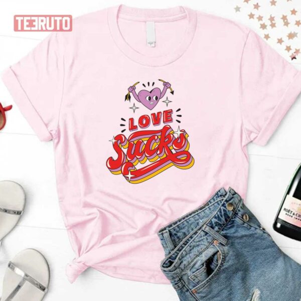 Funny Anti Valentines Day Love Sucks Unisex Sweatshirt