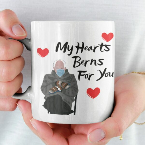 Funny Bernie Sanders Meme Happy Valentines Day Coffee Mug