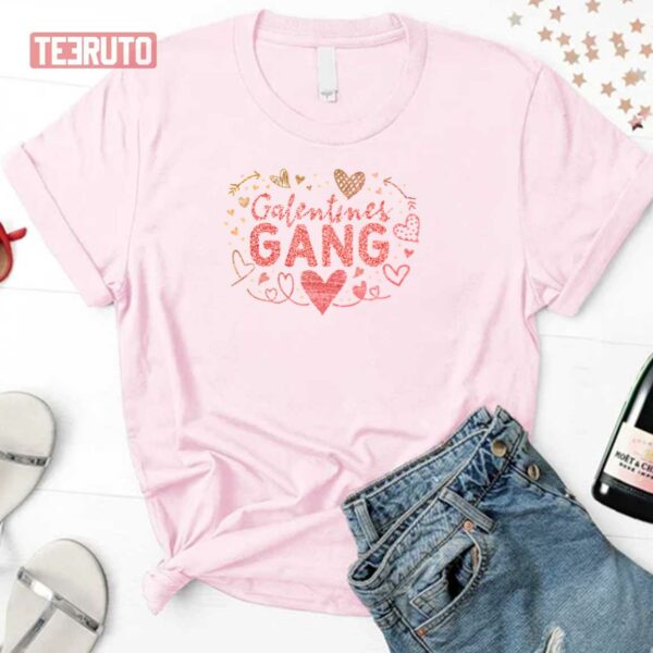 Galentines Gang Pink Typography Unisex Sweatshirt