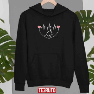 German Shepherd Dog Heartbeat Funny Valentines Unisex T Shirt 3