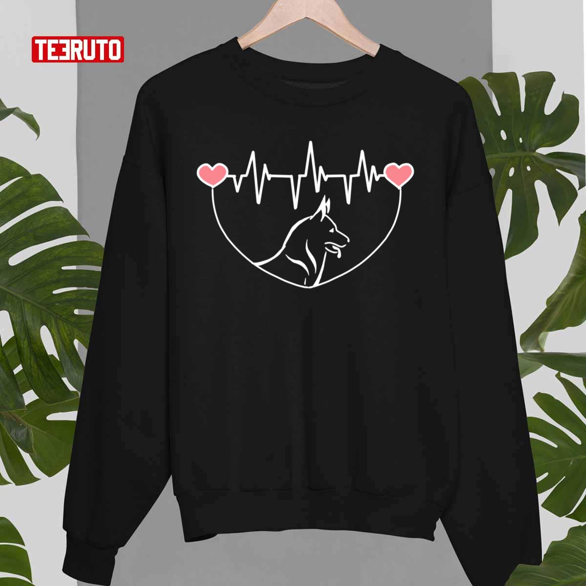German Shepherd Dog Heartbeat Funny Valentines Unisex T-Shirt German Shepherd Dog Heartbeat Funny Valentines Unisex T-Shirt