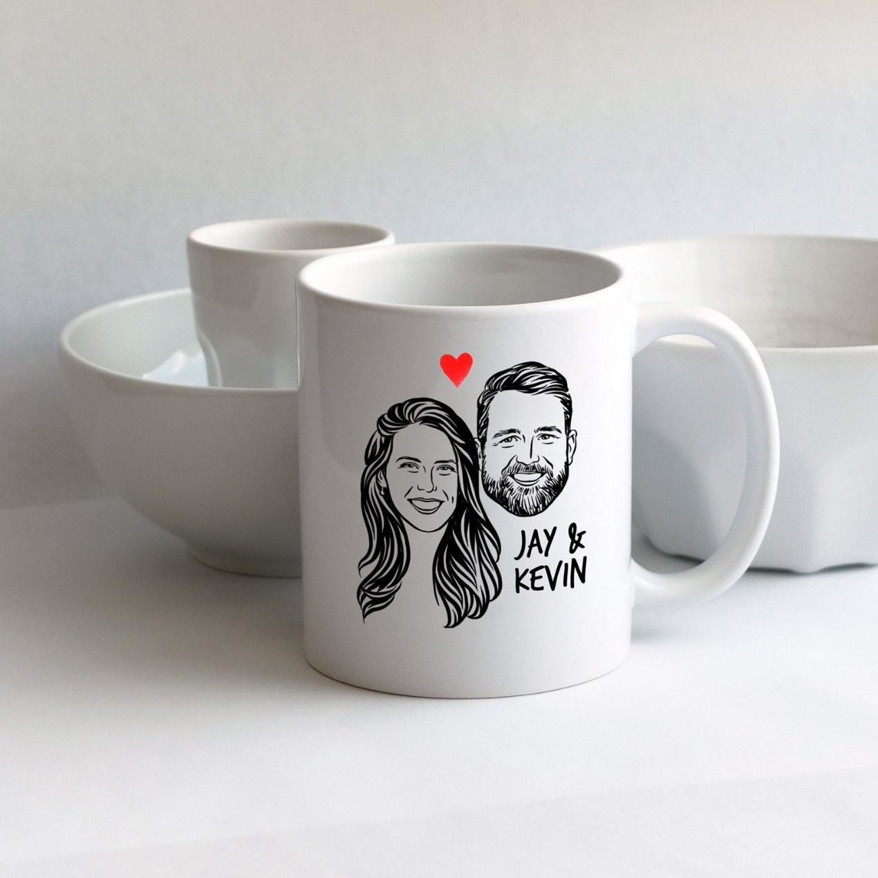 Gift For Mom Personalized Gift Custom Portrait Mug For Valentine Gift For Mom Personalized Gift Custom Portrait Mug For Valentine