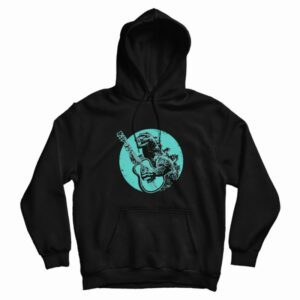 Godzilla Playing Guitar Cool Hoodie