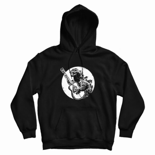 Godzilla Playing Guitar Cool Hoodie