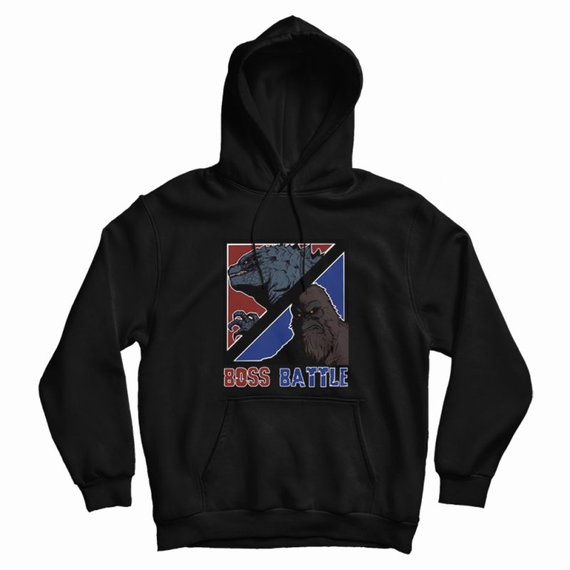 Godzilla vs King Kong Boss Battle Monster Hoodie Godzilla vs King Kong Boss Battle Monster Hoodie