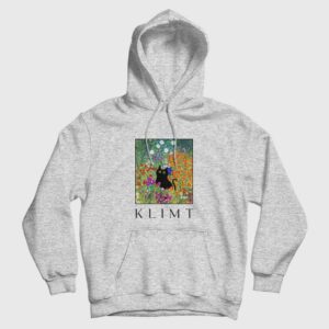 Gustav Klimt Garden Flower Cat Hoodie