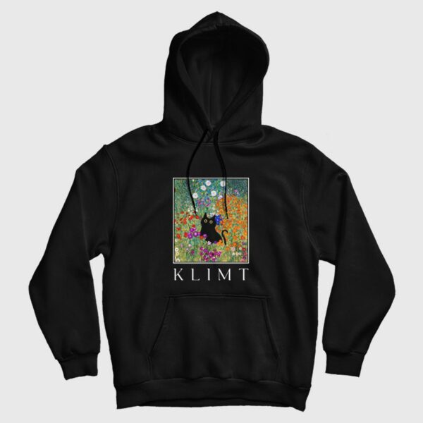 Gustav Klimt Garden Flower Cat Hoodie