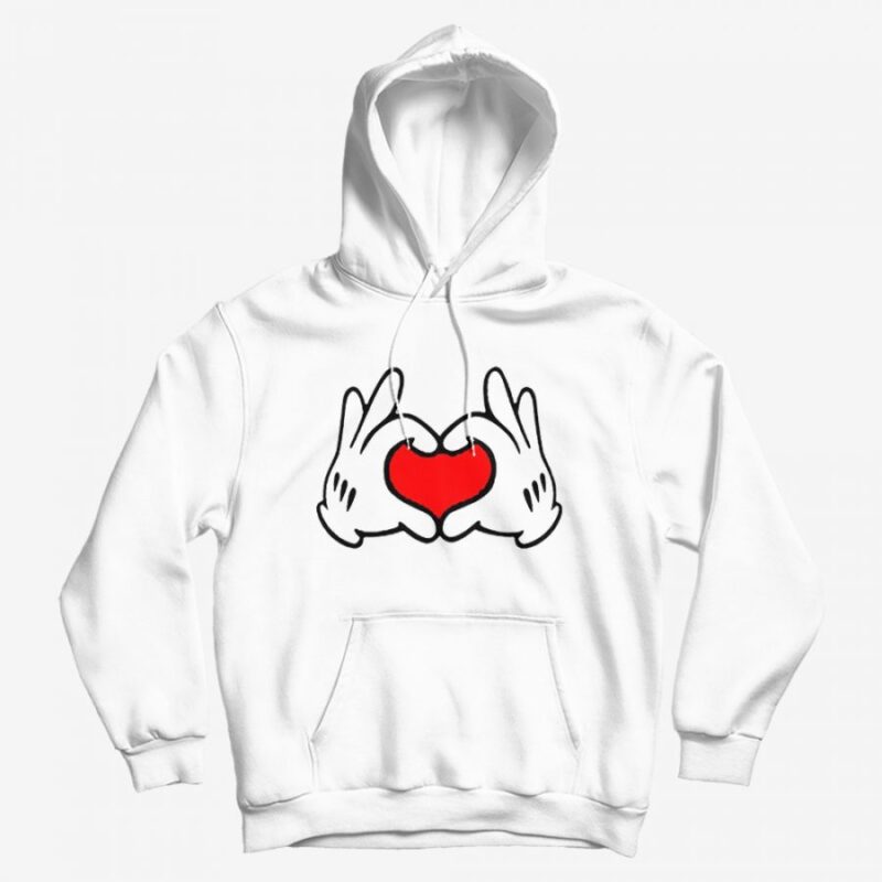 Hands Heart Mickey Mouse Love Hoodie Hands Heart Mickey Mouse Love Hoodie