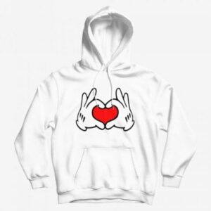 Hands Heart Mickey Mouse Love Hoodie
