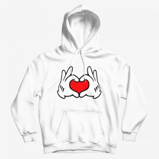 Hands Heart Mickey Mouse Love Hoodie Hands Heart Mickey Mouse Love Hoodie
