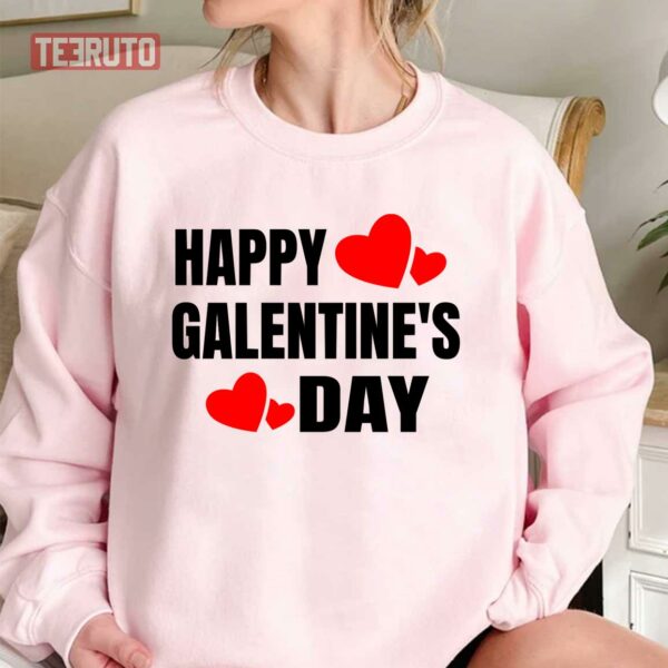 Happy Galentine’s Day Cute Galentine Hearts Unisex Sweatshirt