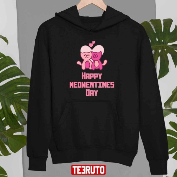 Happy Meowentines Day Pink Cats Valentine Unisex Sweatshirt