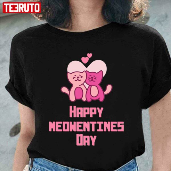 Happy Meowentines Day Pink Cats Valentine Unisex Sweatshirt