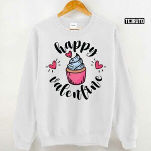 Happy Valentine Cute Cupcake Valentine’s Day Unisex Hoodie