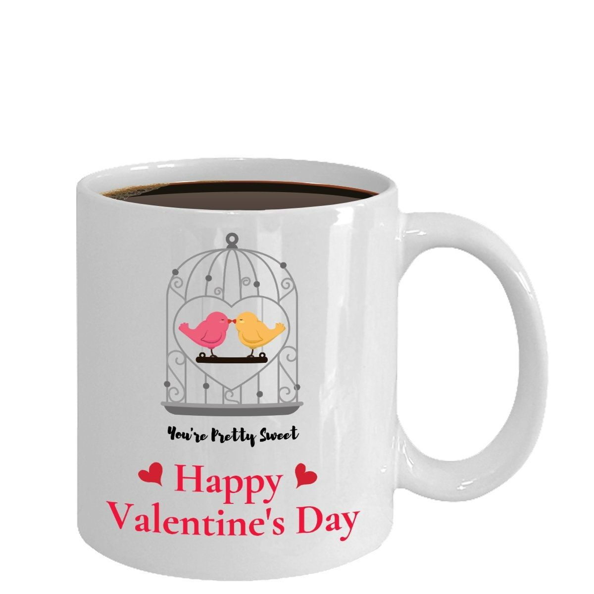 Happy Valentines Day Gift For Couple Love Birds Coffee Mug Happy Valentines Day Gift For Couple Love Birds Coffee Mug