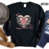 Happy Valentines Day Skeleton Heart Unisex Sweatshirt Unisex T-Shirt