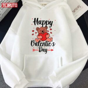 Happy Valentine’s Day Teddy Bear Heart Unisex Hoodie