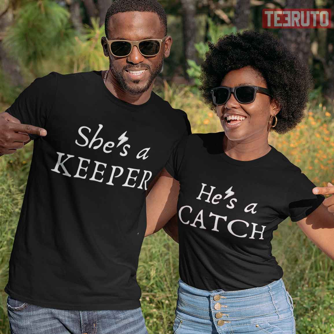Harry Potter He's A Catch She's A Keeper Couple Matching Valentine T-Shirt Harry Potter He's A Catch She's A Keeper Couple Matching Valentine T-Shirt