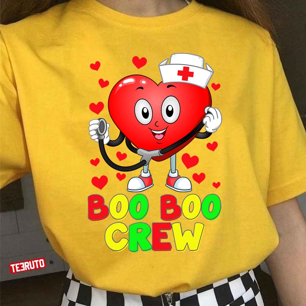 Heart Nurse Nursing School Boo Boo Crew Valentines Day Unisex T-Shirt Heart Nurse Nursing School Boo Boo Crew Valentines Day Unisex T-Shirt