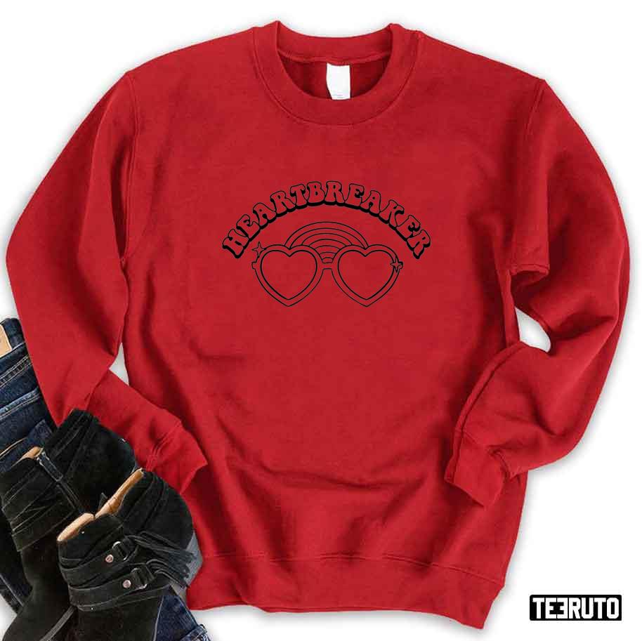 Heartbreaker Heart Glasses Valentines Day Retro Boho Unisex Sweatshirt Unisex T-Shirt Heartbreaker Heart Glasses Valentines Day Retro Boho Unisex Sweatshirt Unisex T-Shirt