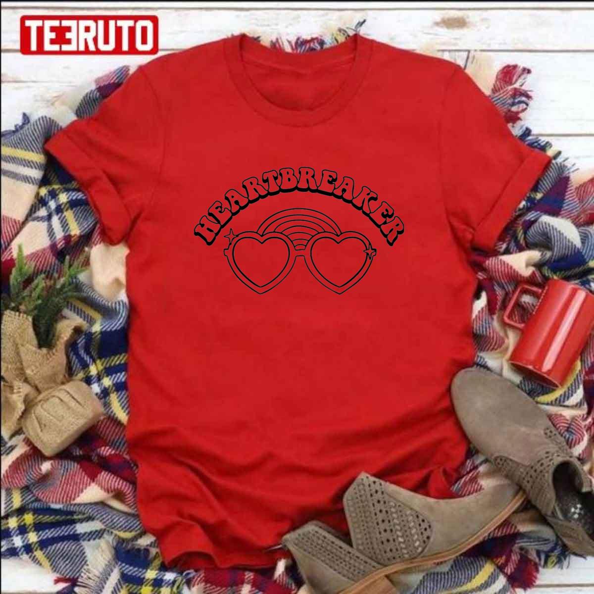 Heartbreaker Heart Glasses Valentines Day Retro Boho Unisex Sweatshirt Unisex T-Shirt Heartbreaker Heart Glasses Valentines Day Retro Boho Unisex Sweatshirt Unisex T-Shirt
