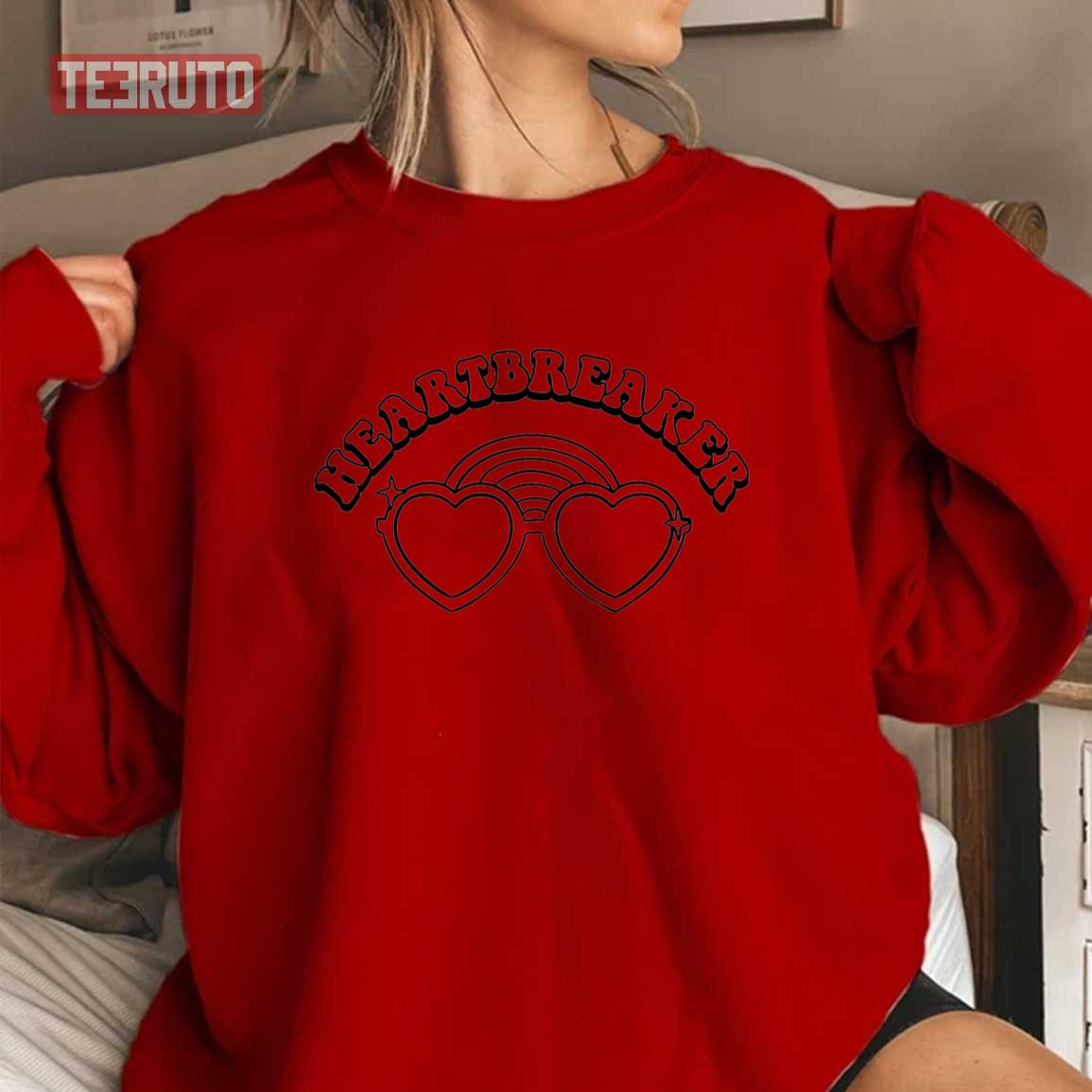 Heartbreaker Heart Glasses Valentines Day Retro Boho Unisex Sweatshirt Unisex T-Shirt Heartbreaker Heart Glasses Valentines Day Retro Boho Unisex Sweatshirt Unisex T-Shirt