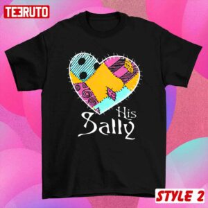 Her Jack His Sally Skelington Couple Matching Valentine Sweatshirt 3
