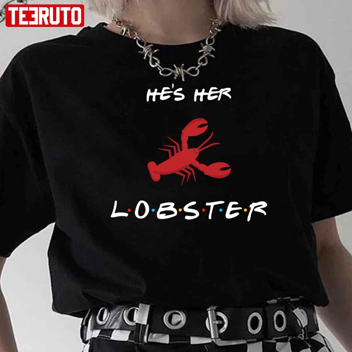 He's Her Lobster Friends Font Valentine Husband Gift Unisex Sweatshirt He's Her Lobster Friends Font Valentine Husband Gift Unisex Sweatshirt