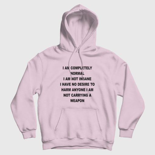 I Am Completely Normal I Am Not Insane Hoodie I Am Completely Normal I Am Not Insane Hoodie