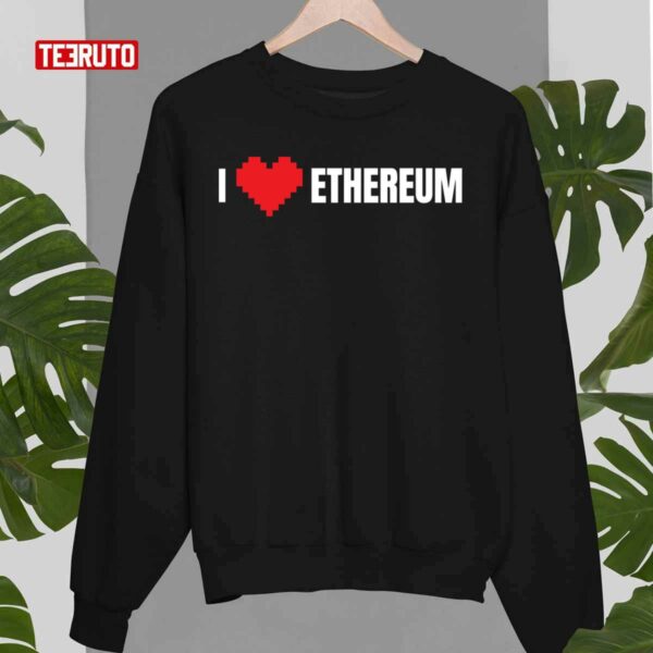 I Heart Love Ethereum Crypto Unisex T-Shirt