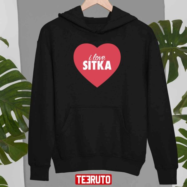 I Love Sitka Red Heart Unisex Sweatshirt