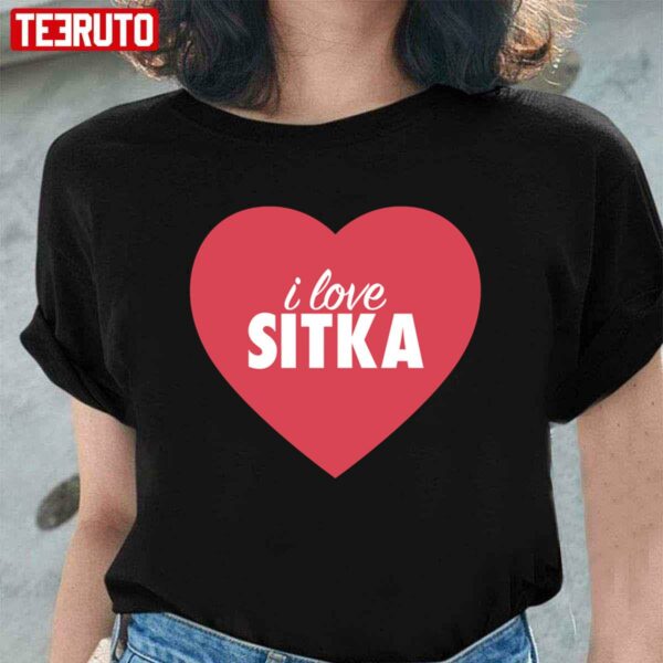 I Love Sitka Red Heart Unisex Sweatshirt