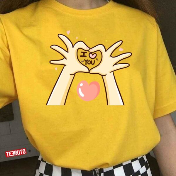 I Love You Valentine’s Day Hands Making Heart Unisex T-Shirt
