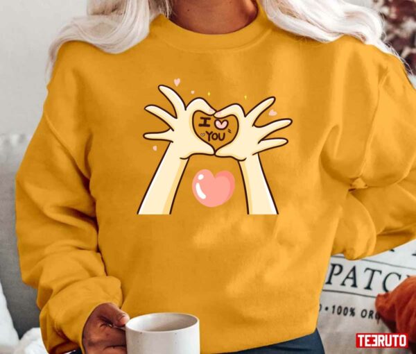 I Love You Valentine’s Day Hands Making Heart Unisex T-Shirt