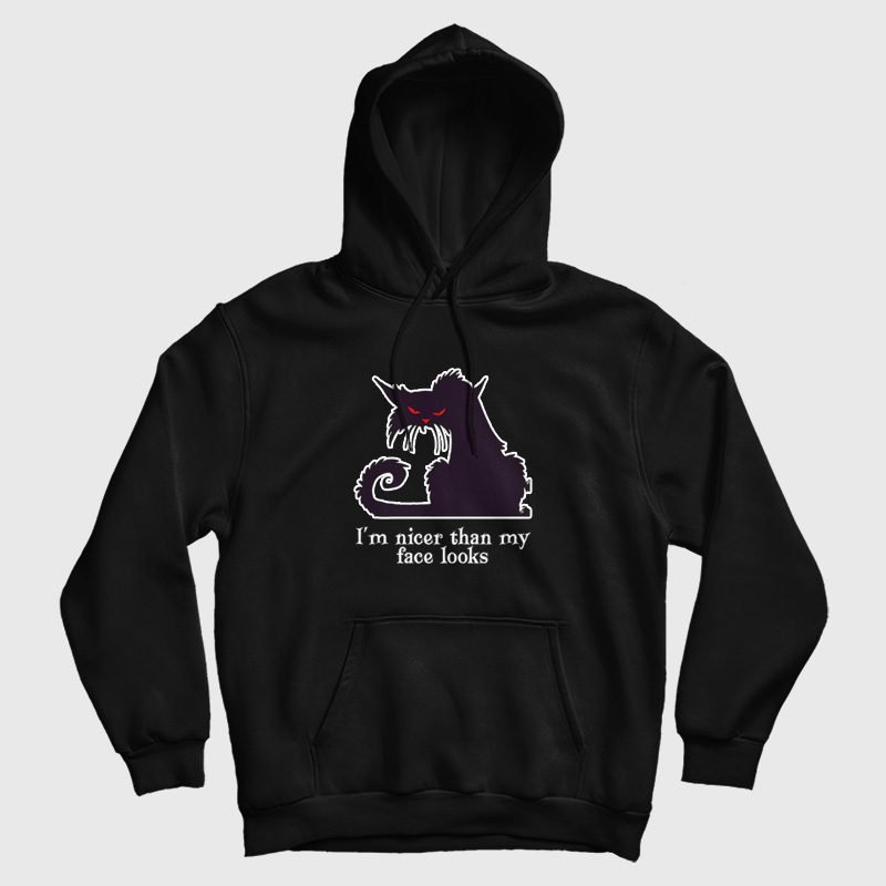 I'm Nicer Than My Face Looks Halloween Hoodie I'm Nicer Than My Face Looks Halloween Hoodie