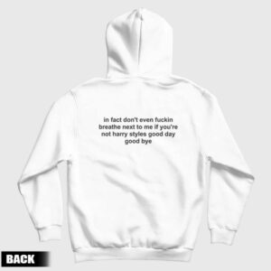 In Fact Don’t Even Fuckin Breathe Next To Me If You’re Not Harry Good Day Good Bye Hoodie