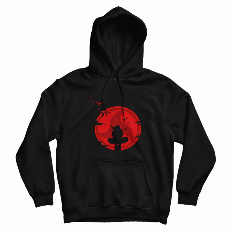 Itachi Uchiha Silhouette Sharingan Eyes Hoodie Itachi Uchiha Silhouette Sharingan Eyes Hoodie